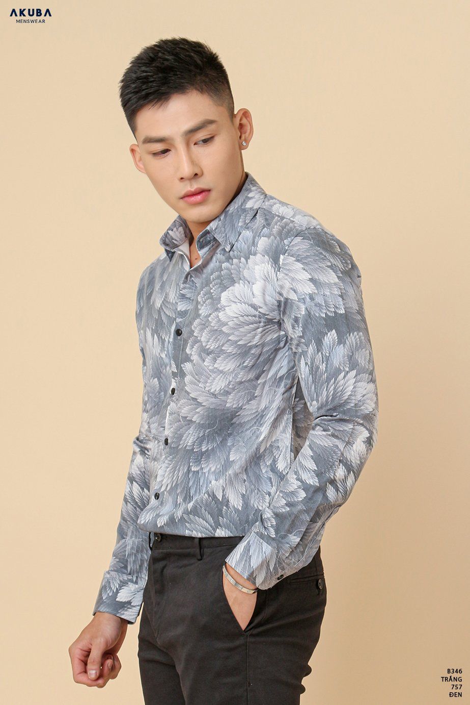 ÁO SƠ MI TAY DÀI AKUBA B346