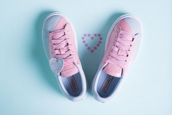 puma basket platform valentine