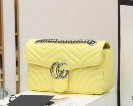 yellow gucci marmont bag