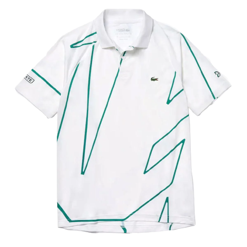 men's lacoste sport breathable print piqué tennis polo shirt