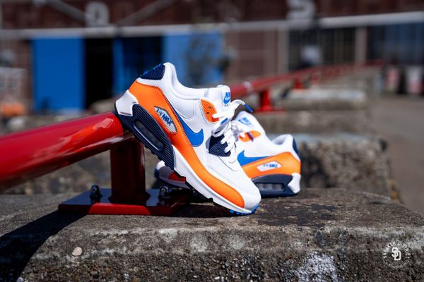 air max 90 white photo blue total orange