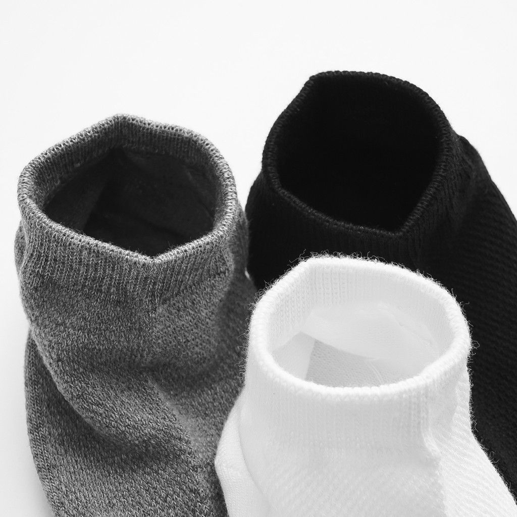 Vớ ngắn Uni 3 màu thoáng khí, thấm hút mồ hôi, co giãn cao cấp
