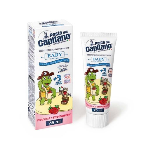 Kem Đánh Răng Trẻ Em +3 Tuổi Hương Dâu Capitano 75Ml- 