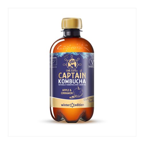 Trà Kombucha Hữu Cơ Táo & Quế Bản Giới Hạn Tg. Captain 400Ml- 