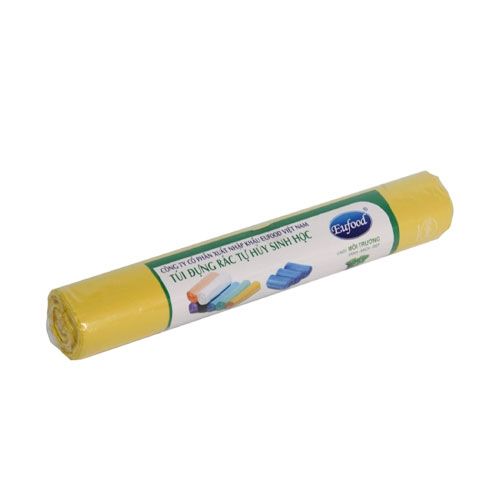 Túi Rác Tự Hủy Sinh Học Màu Vàng Eufood 60*68Cm*25Cai