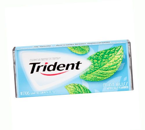 Trident Sugar Free Gum Mint Bliss 18 Sticks- trident sugar free gum mint bliss 18 sticks