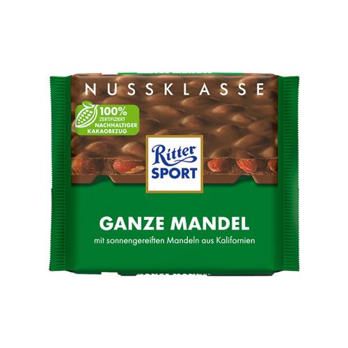 Chocolate Ganze Mandel Ritter Sport 100G- 