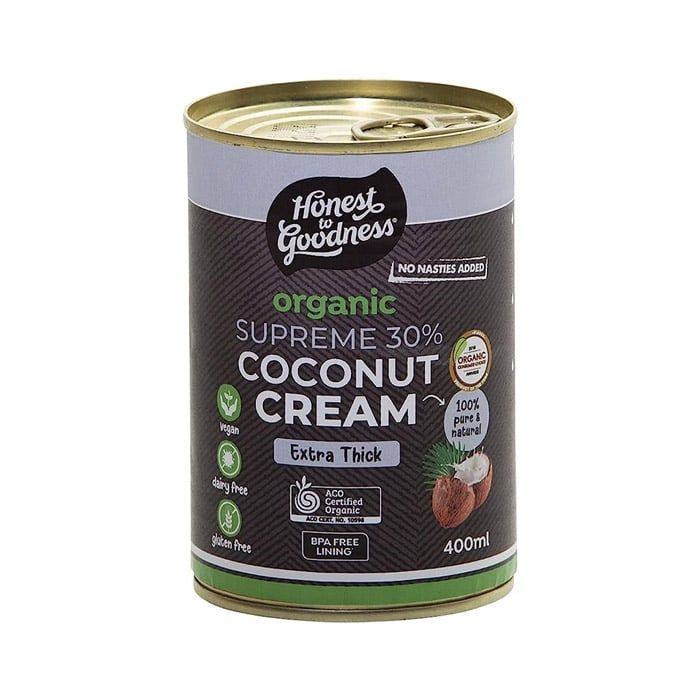 Organic Supreme 30% Coconut Cream Honest To Goodness 400Ml- 