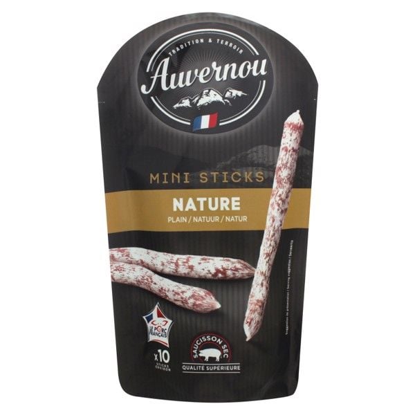 Xúc Xích Khô Mini Stick Plain Auvernou 100G