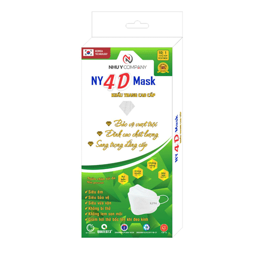 Khẩu Trang 4D Kf94 Như Ý Hộp 10 Cái