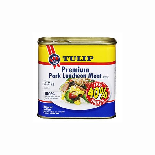 Premium Pork Luncheon Meat Redecued Sodium Tulip 340G- 