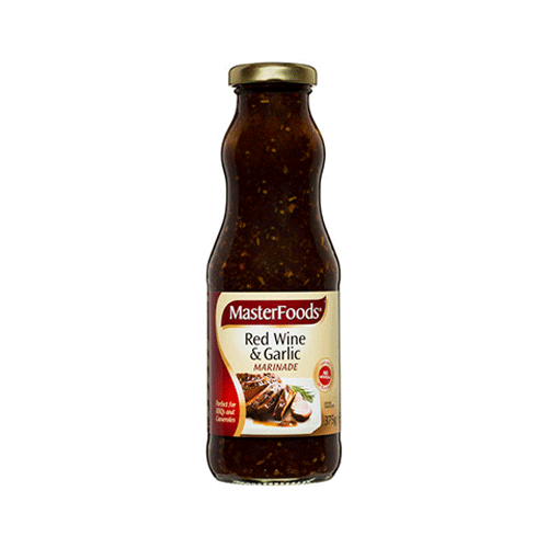 Sốt Ướp Rượu Vang Đỏ & Tỏi Masterfoods 375G