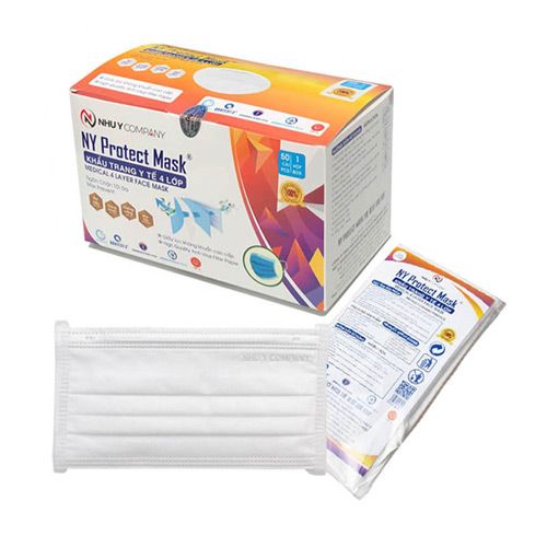 Khẩu Trang Y Tế 4 Lớp Như Ý 50 Cái/ Hộp- 