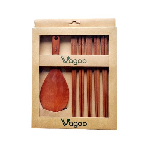 Set Of Rice Scoop And 5 Chopsticks Vagoo- 