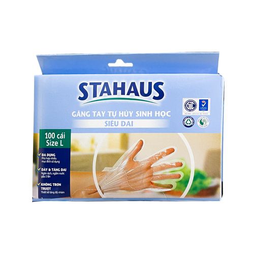 Biodegradable Gloves Stahaus Stahaus Size L- 