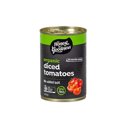 Organic Diced Tomatoes Bpa Free Honest To Goodness 400G- Organic Diced Tomatoes Bpa Free Honest To Goodness 400G