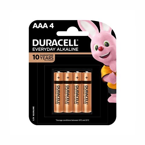 Pin Kiềm Everyday Alkaline Aaa Duracell Vỉ 4 Viên- 