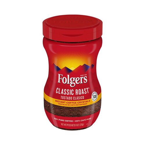 Instant Coffee Crystals Classic Roast Folgers 226G- 