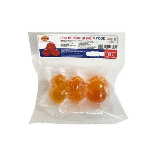 Lòng Đỏ Trứng Vịt Muối Vfoods 6 Cái/Gói