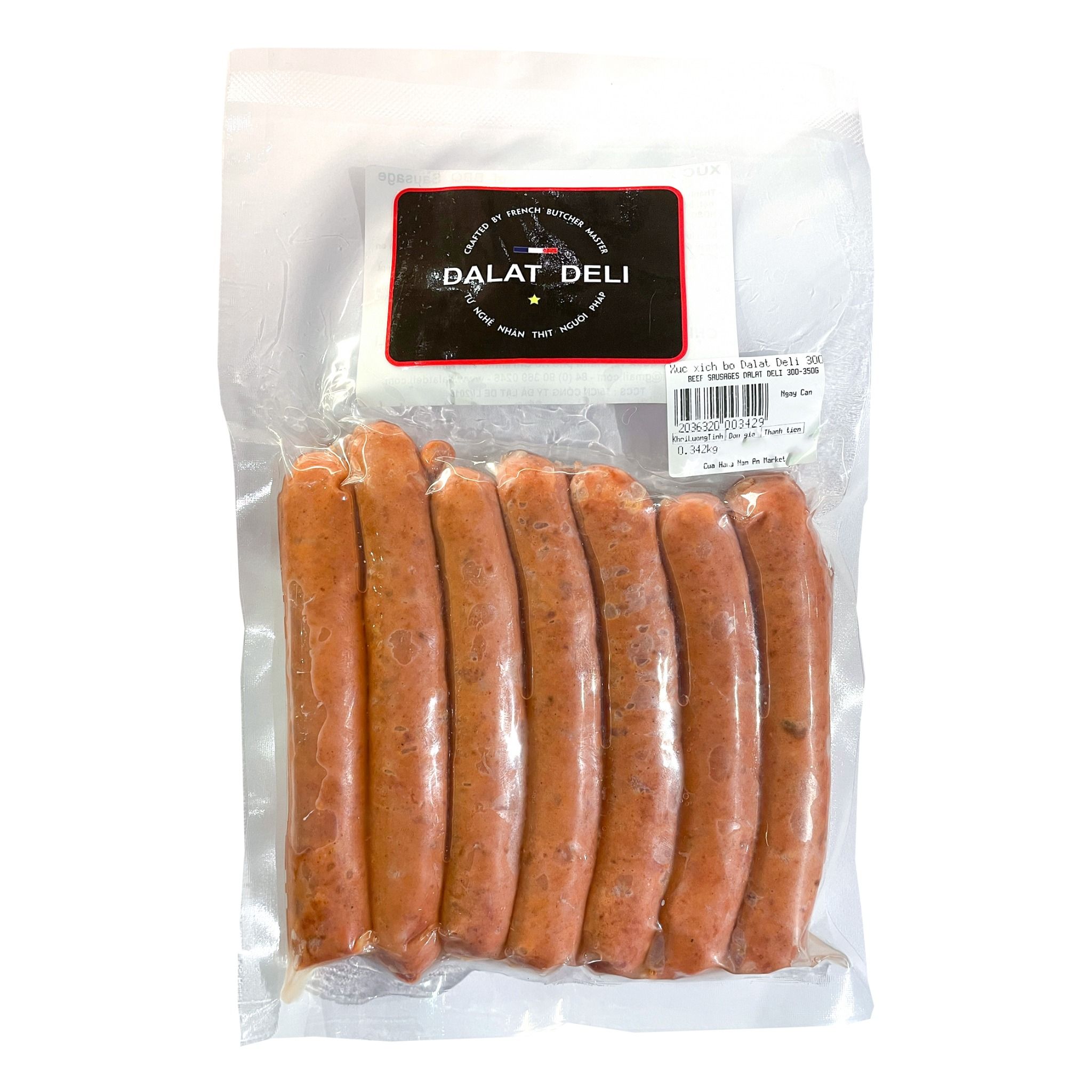 Beef Sausage For Grill 40/45G Dalat Deli 300G- 