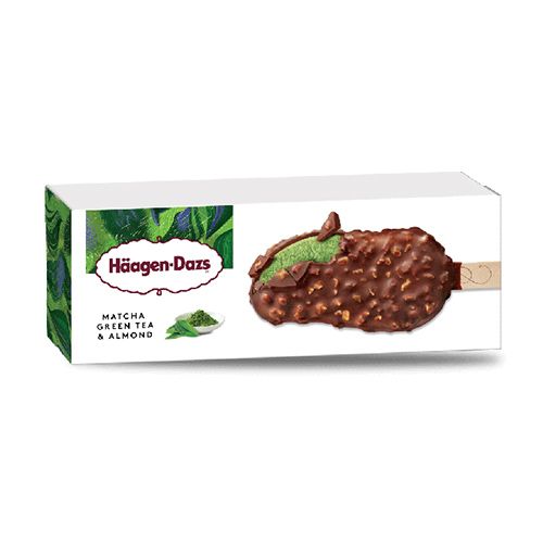 Green Tea & Almond Stick Bar Haagen Dazs 80Ml- 