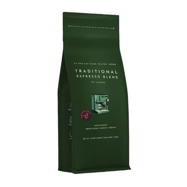 Cà phê rang vừa nguyên hạt 30%/ 70% Traditional 250g