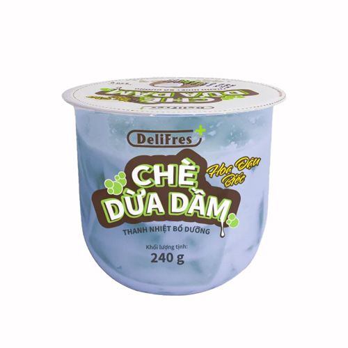 Chè Dừa Dầm Hoa Đậu Biếc Delifres 240G- 