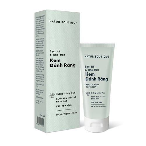 Kem Đánh Răng Bạc Hà Nha Đam Natur Boutique 75Ml-