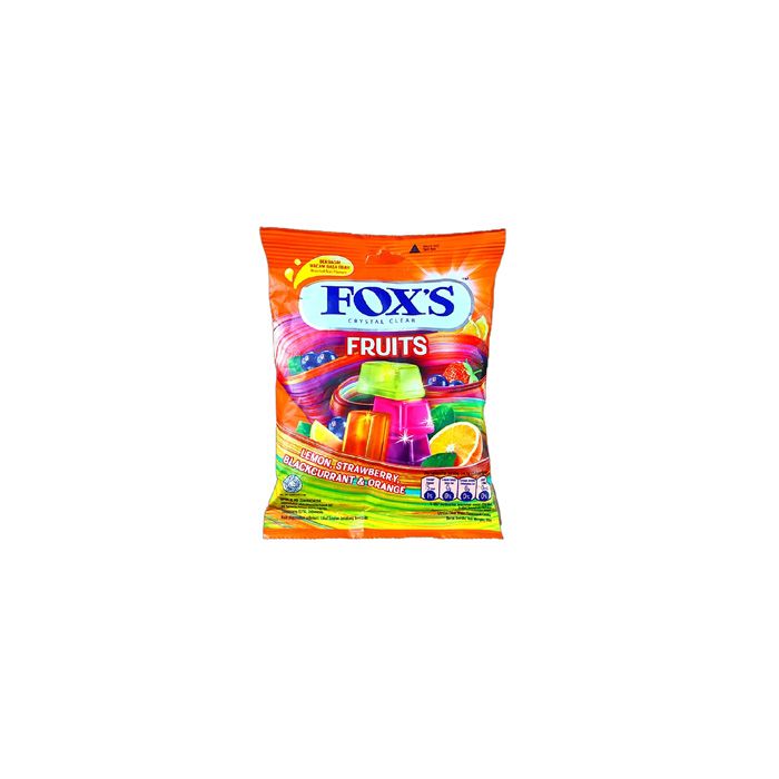 Hard Candies Crystal Clear Fruits Flavored Fox's 90G- 