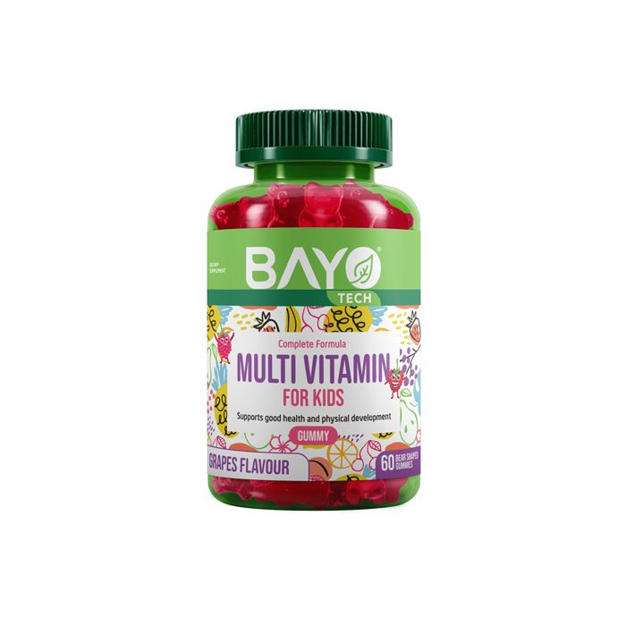 Multi Vitamin For Kids Grape Gummy Bayotech 60Pcs- 