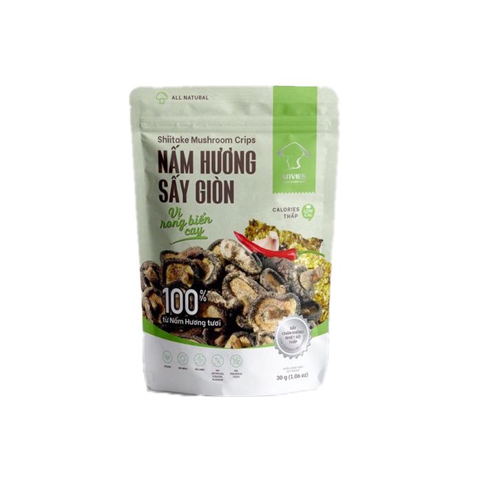 Nấm Hương Sấy Giòn Vị Rong Biển Cay Anvies 30G- 