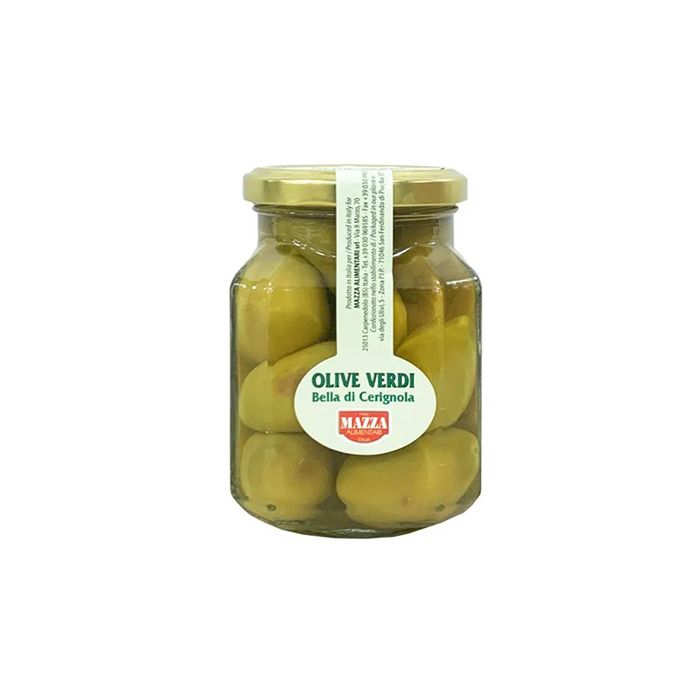 Olive Cerignola Xanh Ngâm Nước Muối Mazza 310G- 