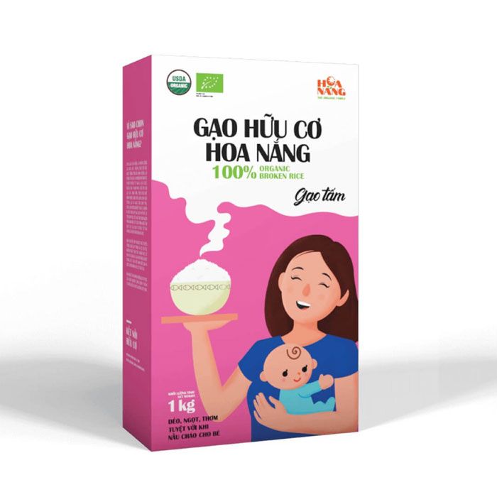 Gạo Tấm Hữu Cơ Hoa Nắng 1Kg- 