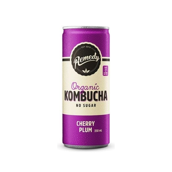 Kombucha Hữu Cơ Vị Mận Anh Đào Remedy 250Ml
