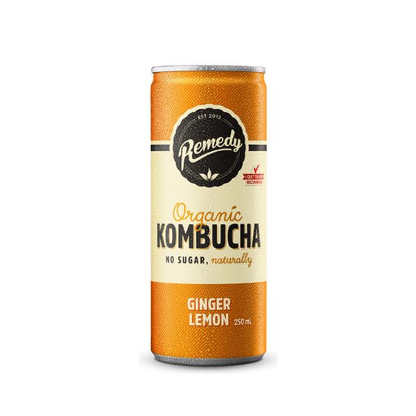 Kombucha Hữu Cơ Vị Chanh Gừng Remedy 250Ml