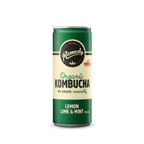 Kombucha Hữu Cơ Vị Chanh & Bạc Hà Remedy 250Ml
