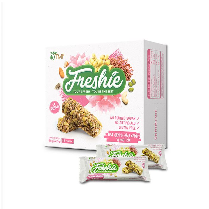 Energy Bar Lotus Seeds & Green Beans Freshie 6X25G- 