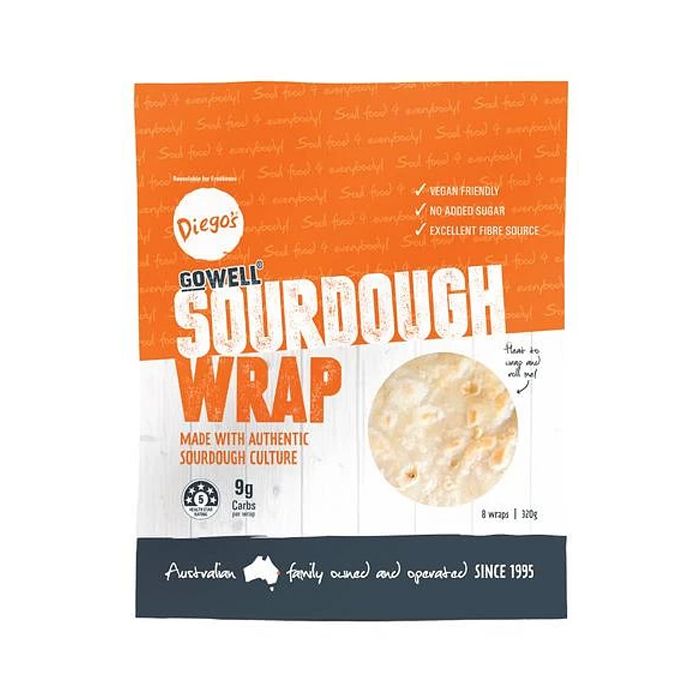 Sourdough Wrap Gowell Diego'S 8Pcs 320G-