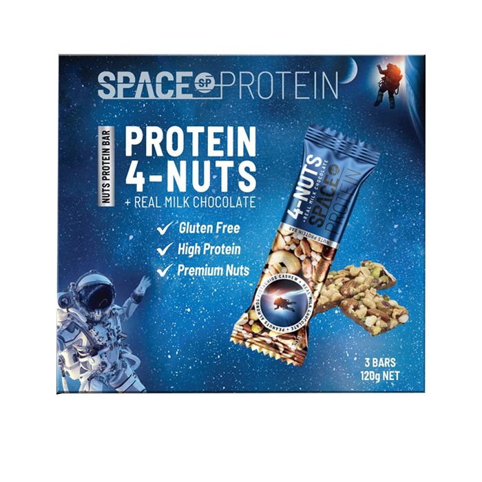 Energy Bar 4 Nuts Space Protein 120G- 