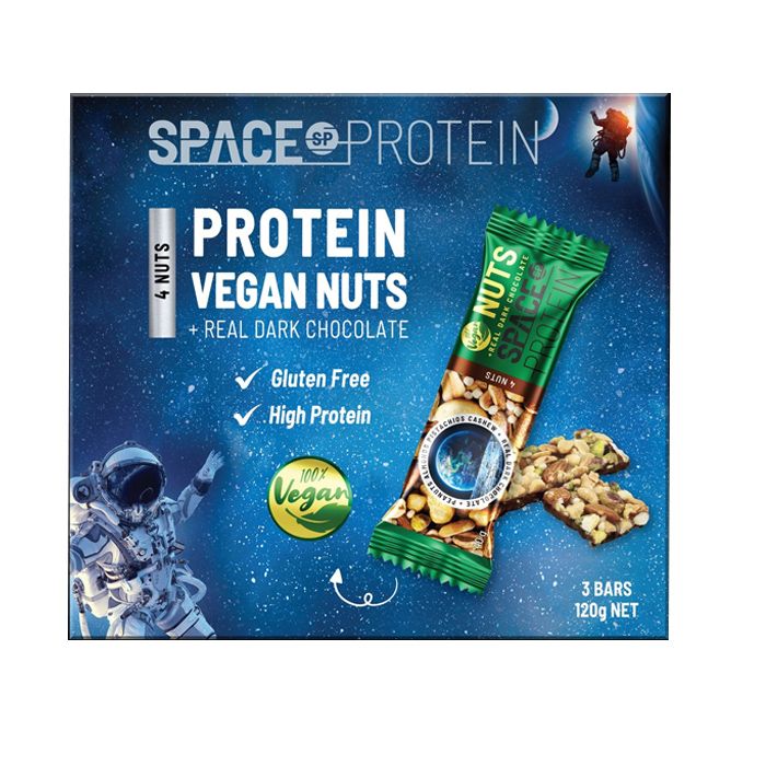 Energy Bar 4 Nuts Vegan Space Protein 120G- 