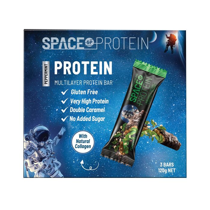 Energy Bar Multi Layer Dark Peppermint Space Protein 120G- 