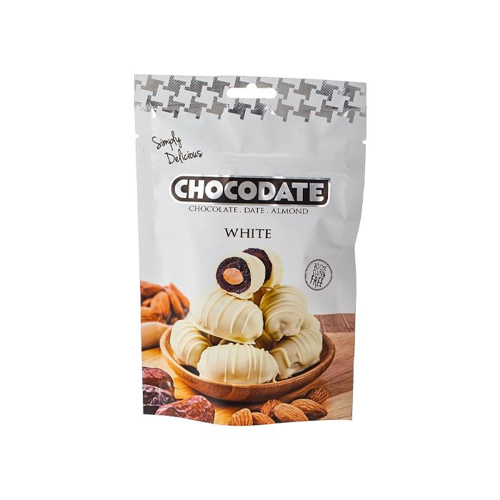 White Chocolate Dates, Almond Kernels Chocodate 100G- 