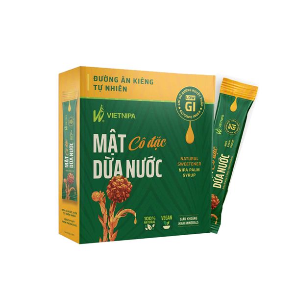 Mật Dừa Nước Cô Đặc Hữu Cơ Vietnipa 30 Gói