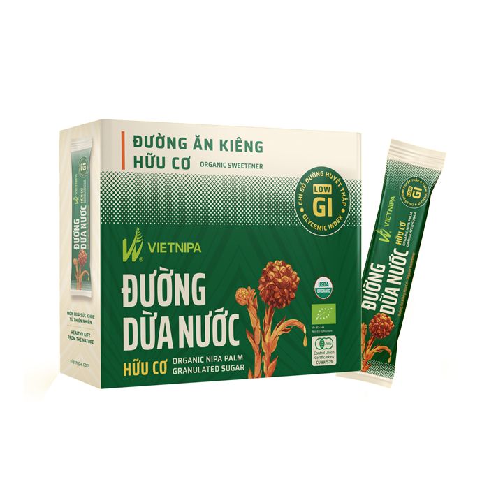 Đường Dừa Nước Hữu Cơ Vietnipa 30 Gói- 