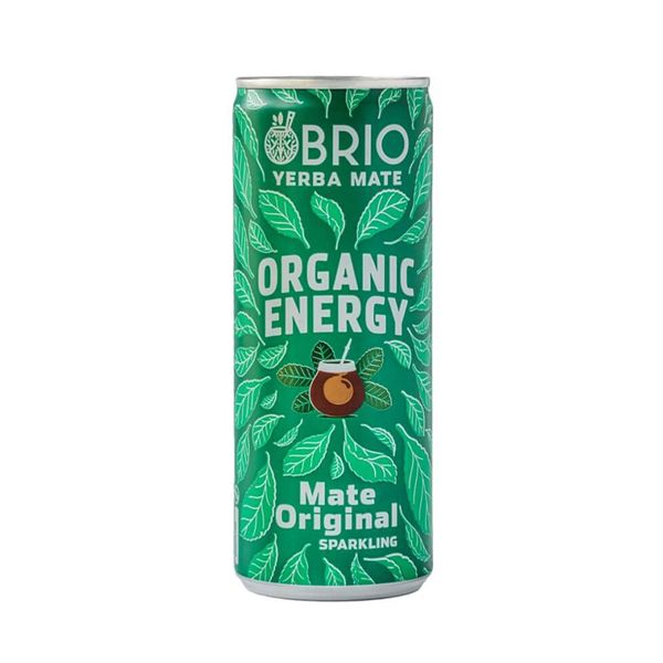 Nước Uống Năng Lượng Hữu Cơ Có Ga Nguyên Vị Brio Yerba Maté 250Ml