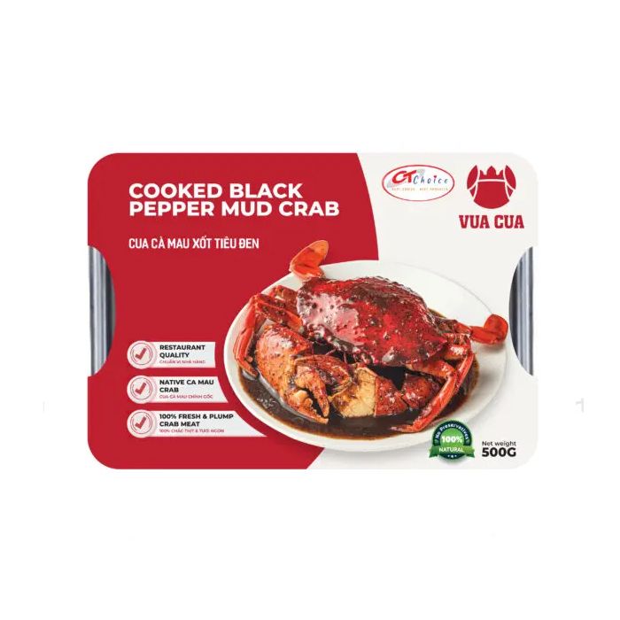 Ca Mau Tiles Crab With Black Peppercorn Sauce Vua Cua 500G- 