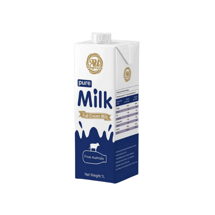 Whole Full Cream Milk Au Kingcare - 3.5% Fat 1L-