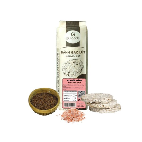 Bánh Gạo Lứt Vị Muối Hồng Gufoods 170G