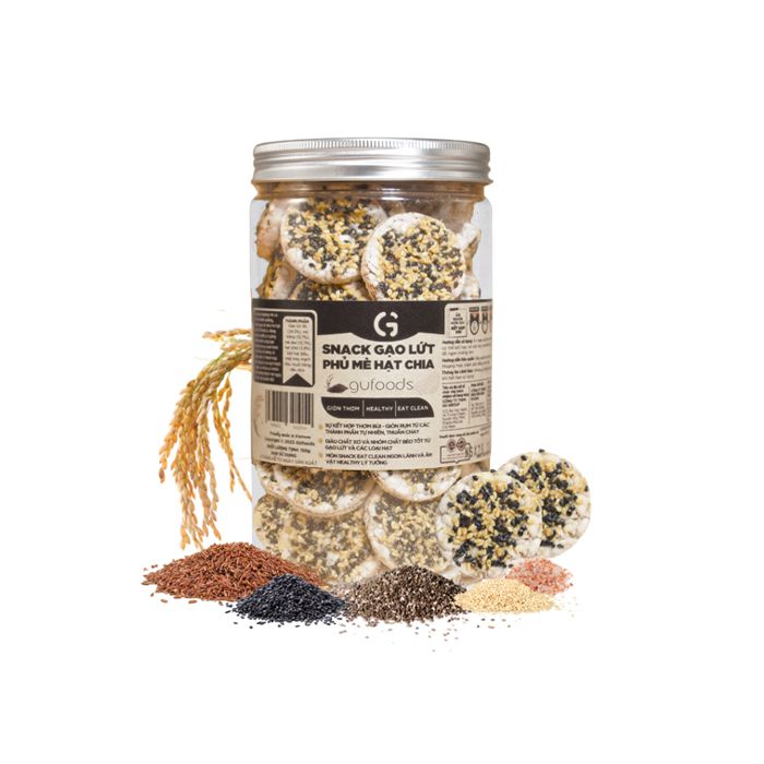 Red Rice Snack Sesame & Chia Seeds Gufoods 150G-
