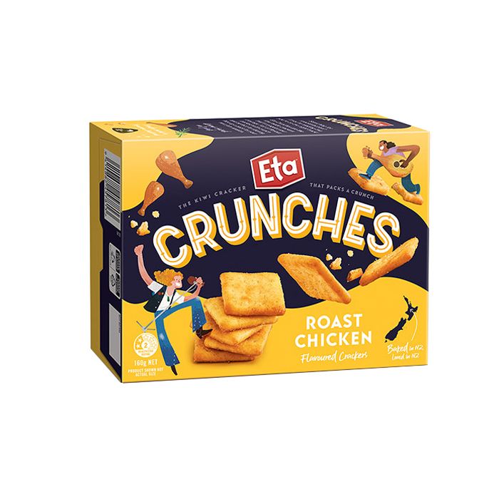 Crackers Roasted Chicken Flavoured Eta Crunches 160G- 